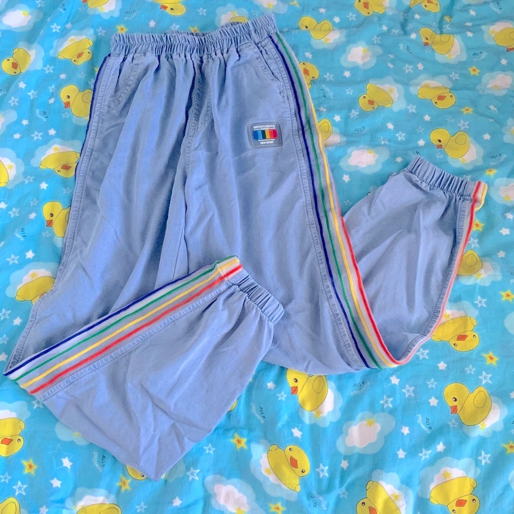 Girl's summer rainbow stripe pants